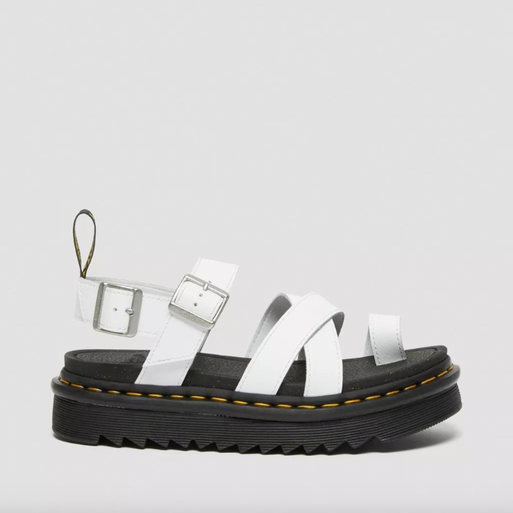 Dr. Martens White and Black Platform Sandals - Picture 6 of 10